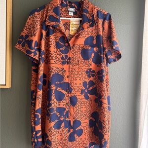 SOLD Manuhealii Puakenikeni Dress NWT (rust/navy)